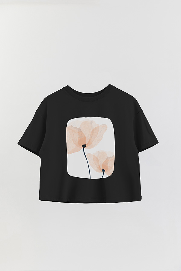 REMERA CROP ESTAMPADA ART 204