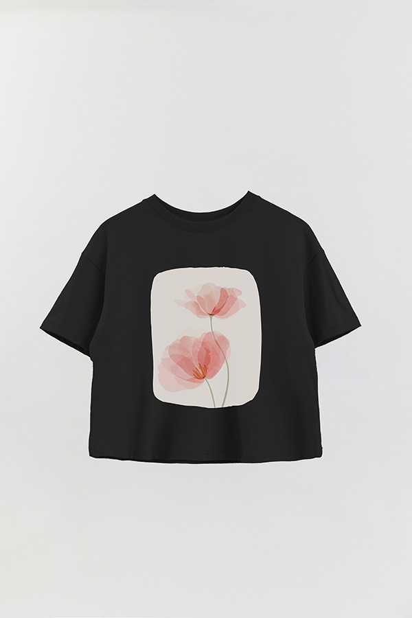 REMERA CROP ESTAMPADA ART 201