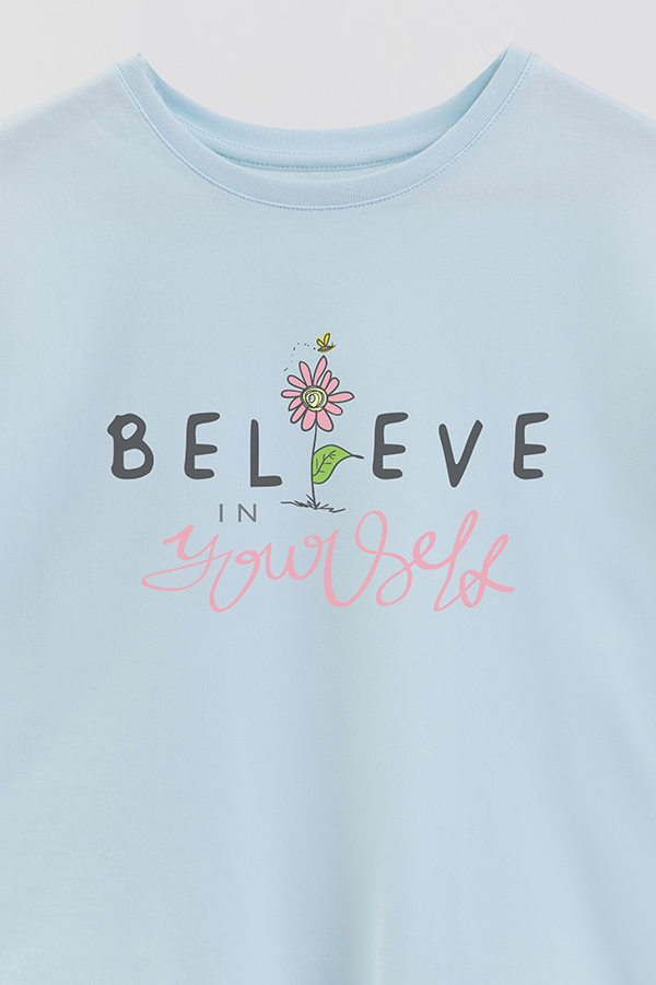 REMERA GIRL OVER I BELIEVE IN