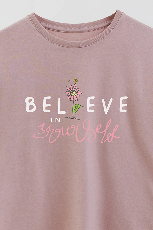 REMERA GIRL OVER I BELIEVE IN