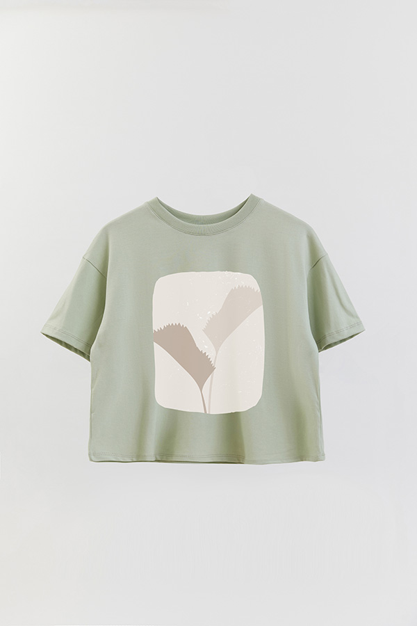 REMERA CROP ESTAMPADA ART 199