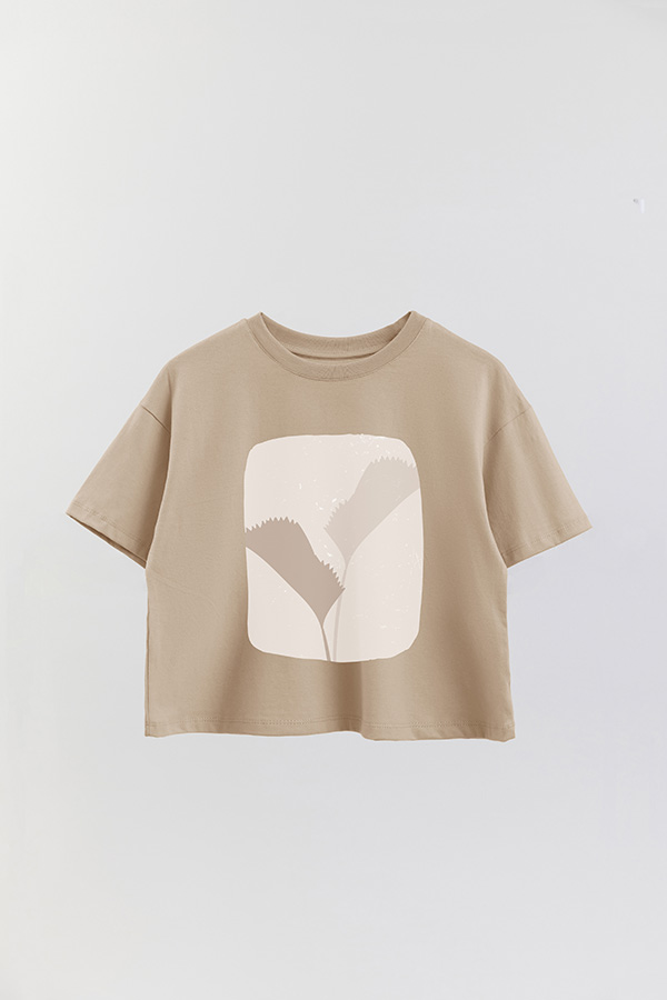 REMERA CROP ESTAMPADA ART 199