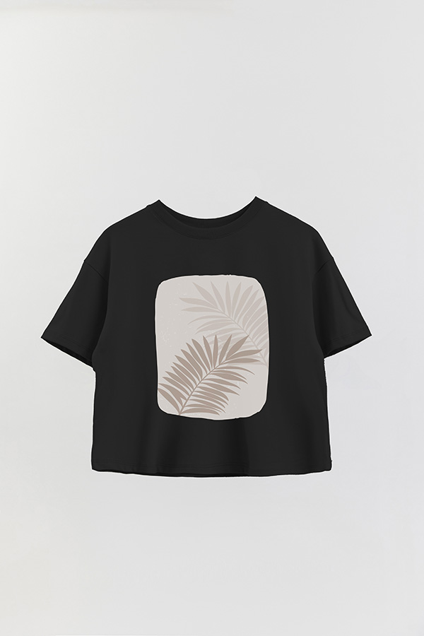 REMERA CROP ESTAMPADA ART 198