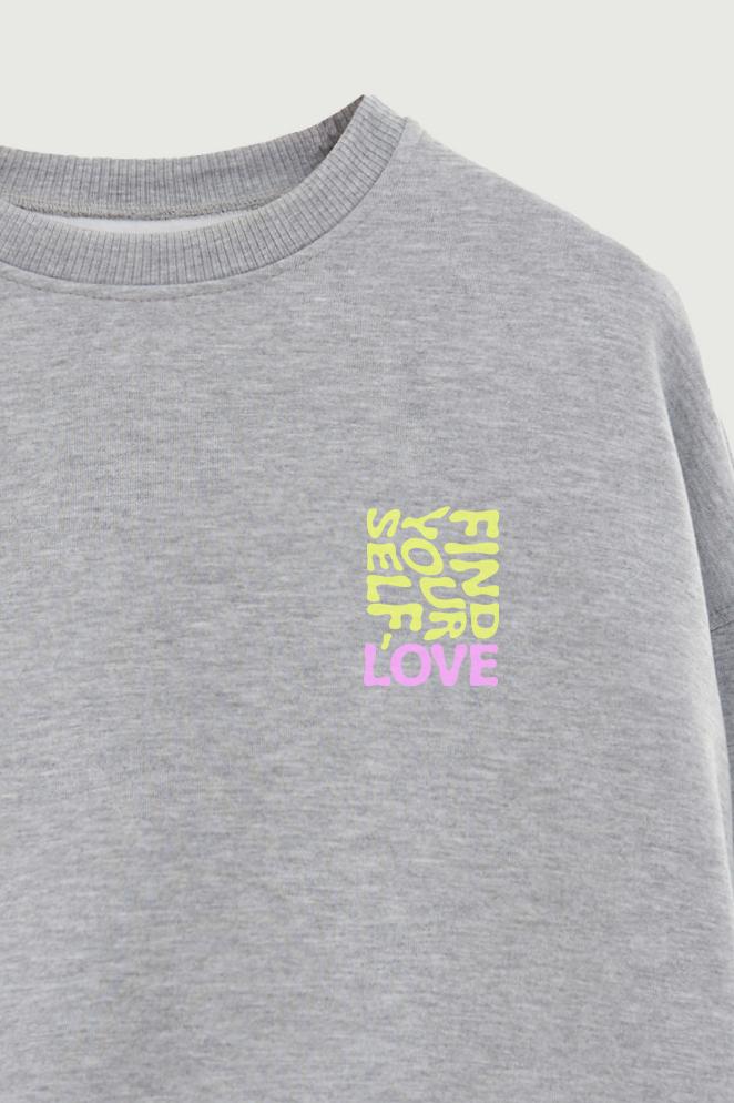 BUZO CREWNECK ESTAMPADO STREET MOOD  FIND YOUR SELF LOVE