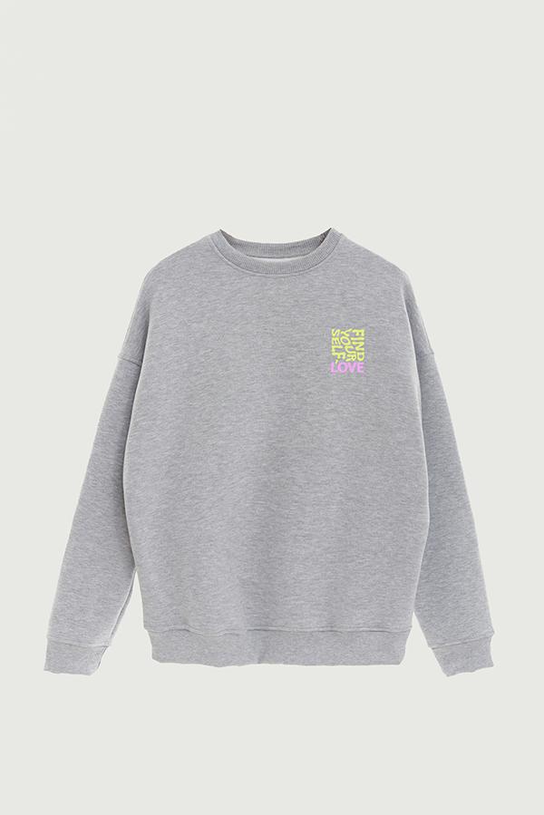 BUZO CREWNECK ESTAMPADO STREET MOOD  FIND YOUR SELF LOVE