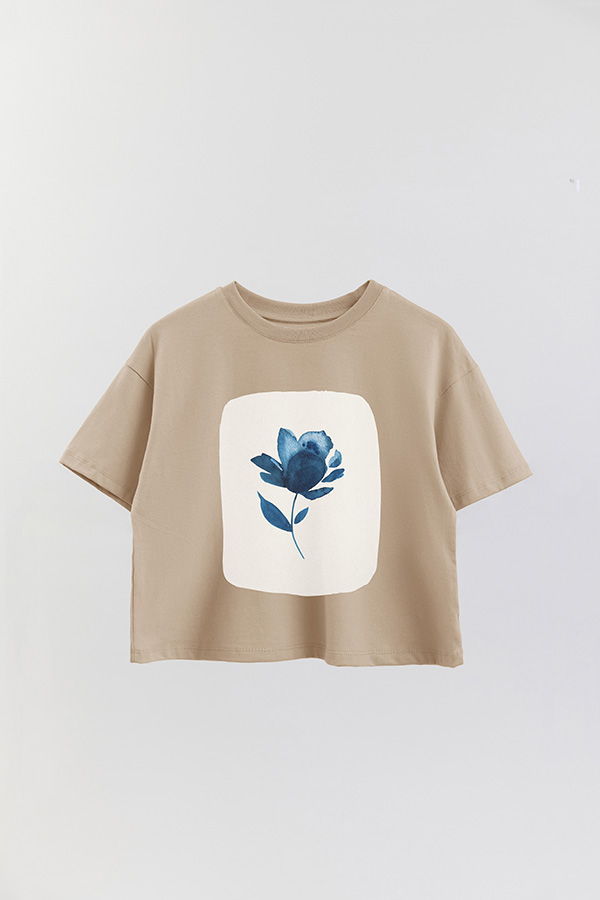 REMERA CROP ESTAMPADA ART 189