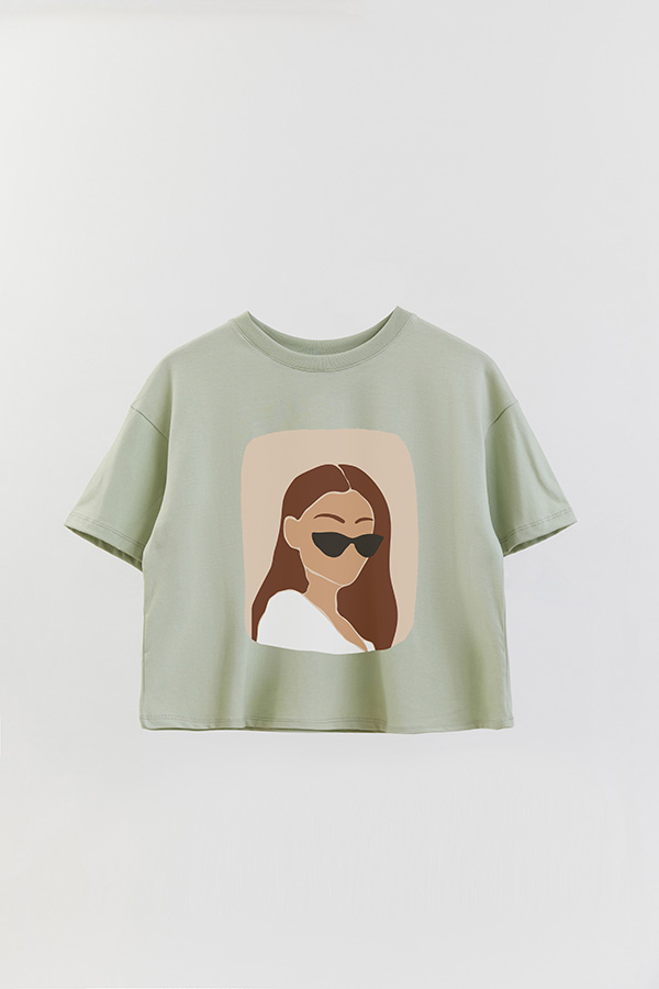 REMERA CROP ESTAMPADA ART 186