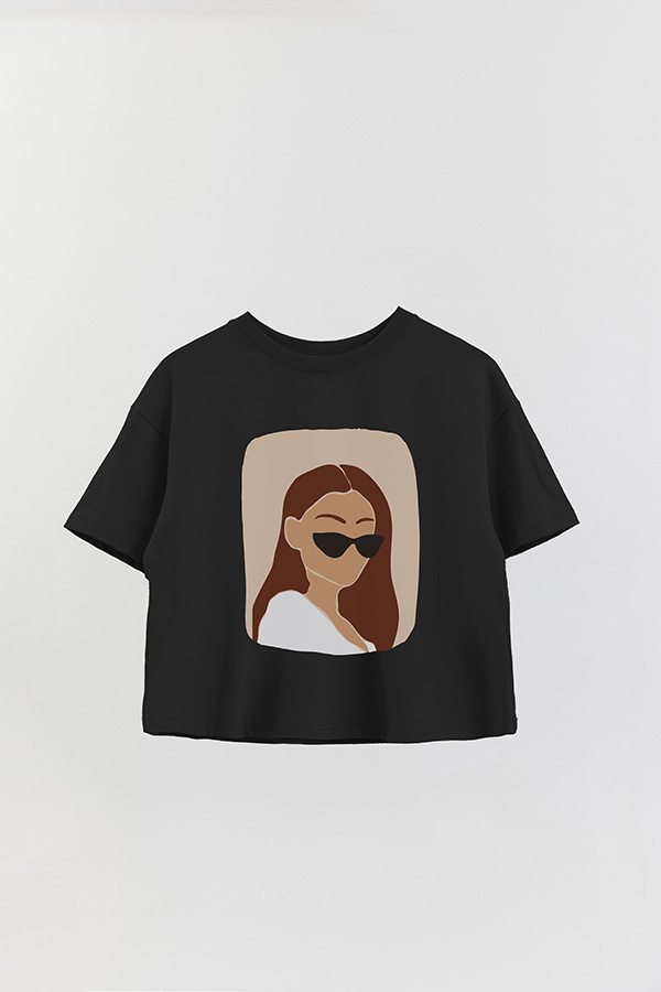 REMERA CROP ESTAMPADA ART 186