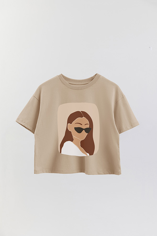 REMERA CROP ESTAMPADA ART 186