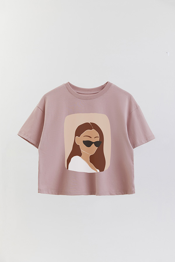 REMERA CROP ESTAMPADA ART 186