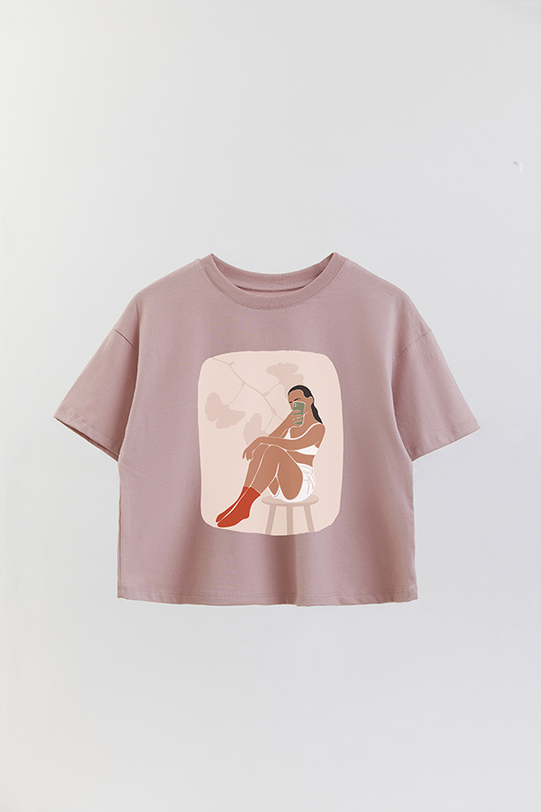 REMERA CROP ESTAMPADA ART 185