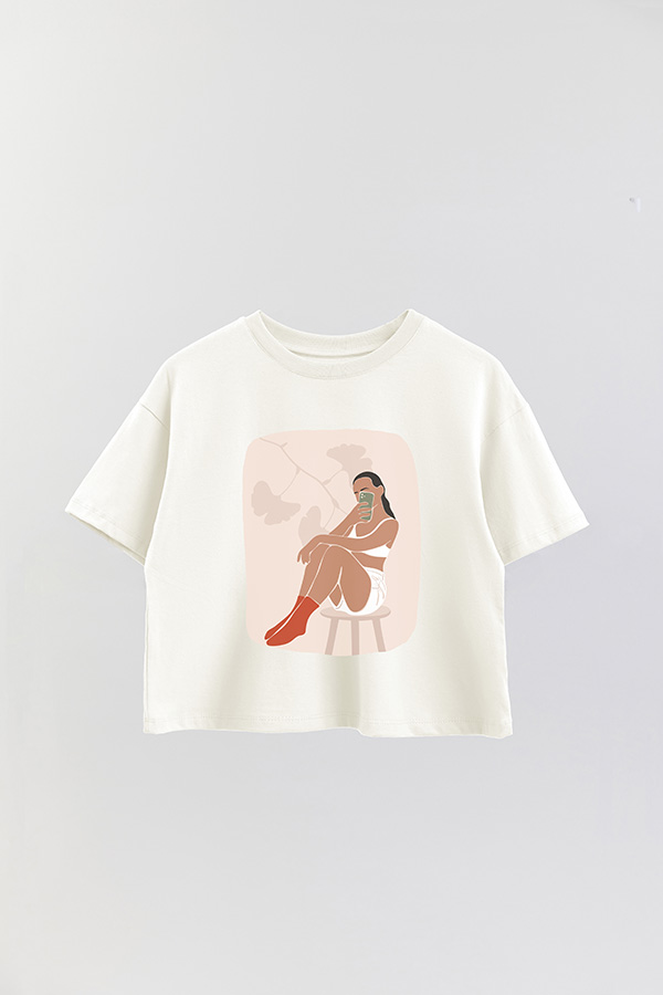 REMERA CROP ESTAMPADA ART 185