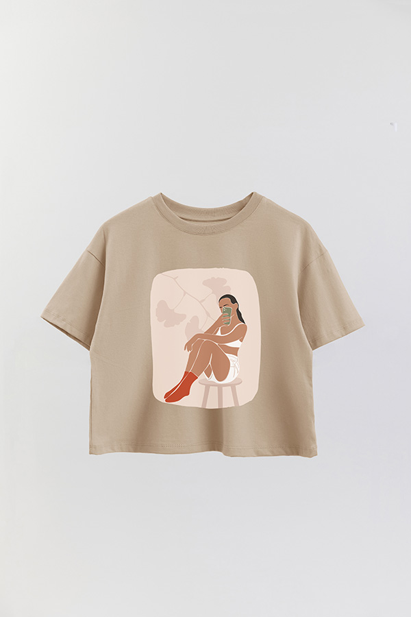 REMERA CROP ESTAMPADA ART 185