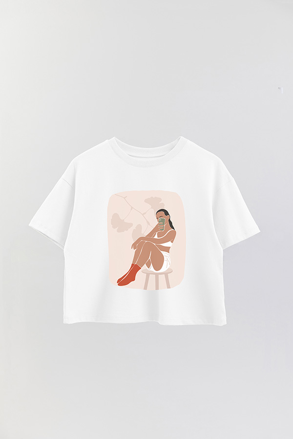 REMERA CROP ESTAMPADA ART 185