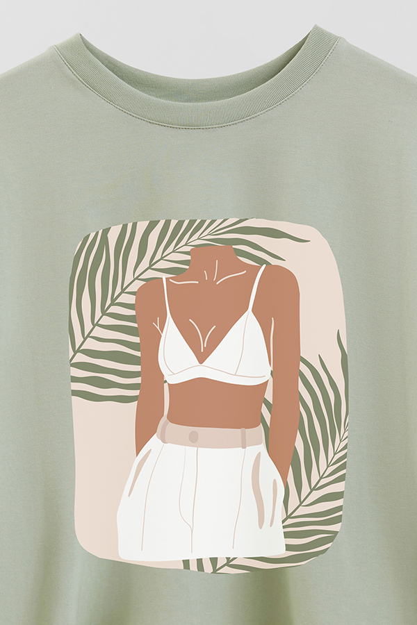 REMERA CROP ESTAMPADA ART 184