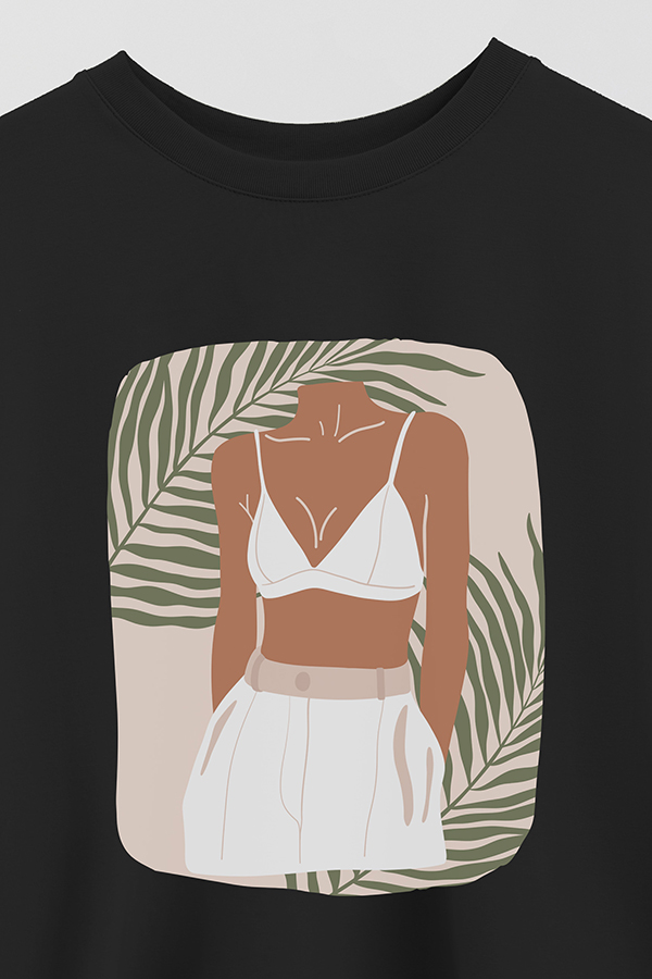 REMERA CROP ESTAMPADA ART 184