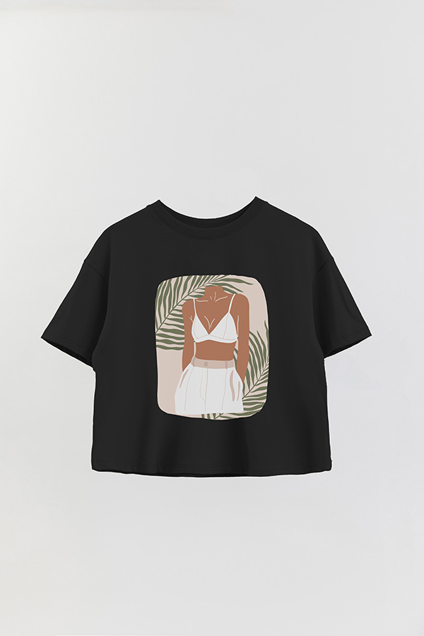 REMERA CROP ESTAMPADA ART 184