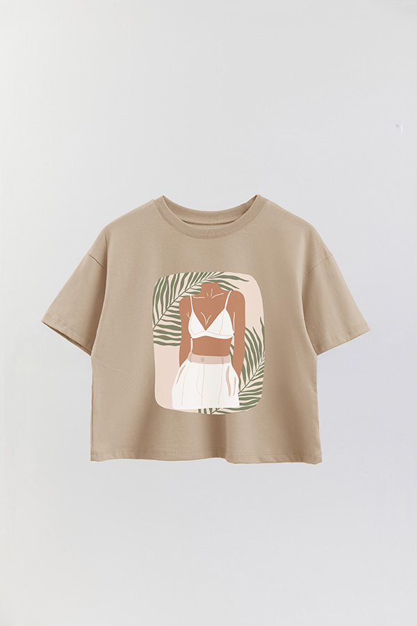 REMERA CROP ESTAMPADA ART 184