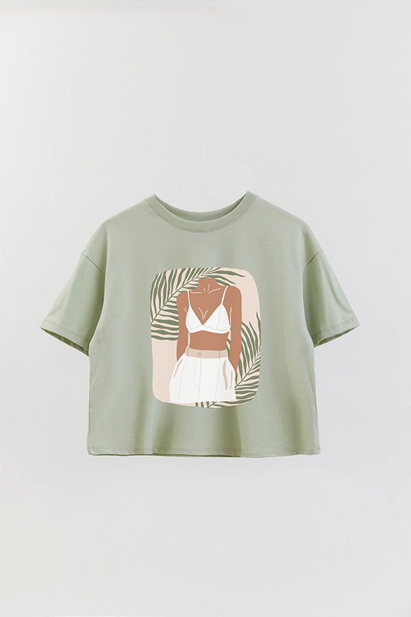 REMERA CROP ESTAMPADA ART 184