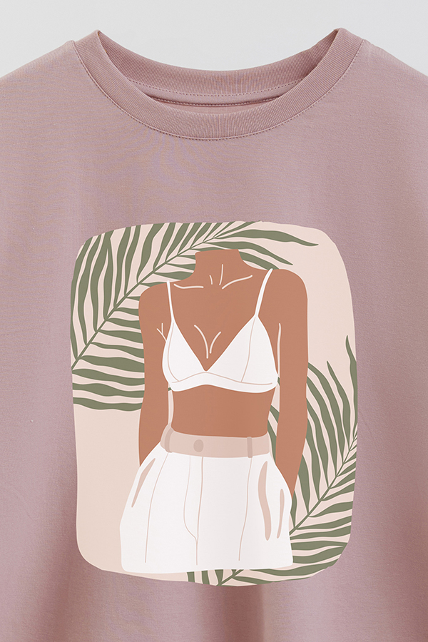 REMERA CROP ESTAMPADA ART 184