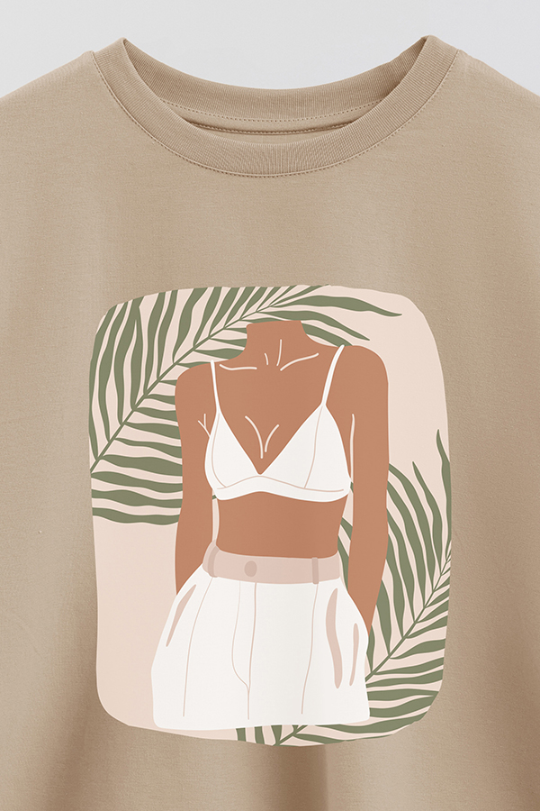 REMERA CROP ESTAMPADA ART 184