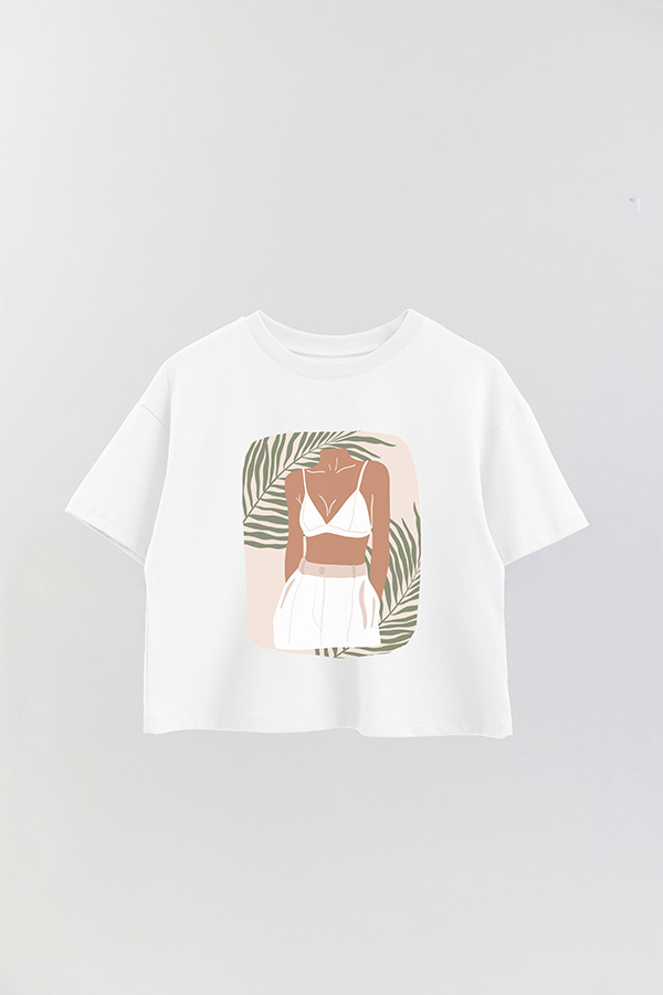 REMERA CROP ESTAMPADA ART 184