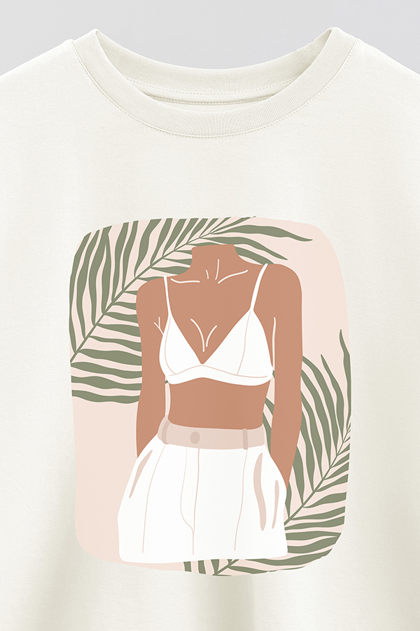 REMERA CROP ESTAMPADA ART 184