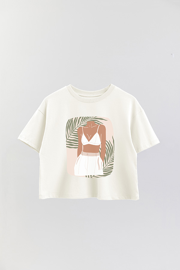 REMERA CROP ESTAMPADA ART 184