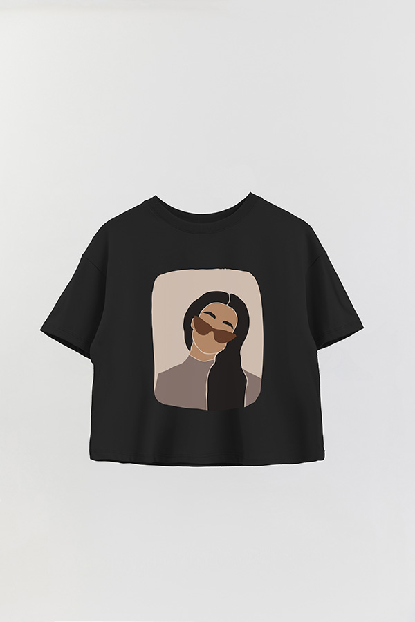 REMERA CROP ESTAMPADA ART 183