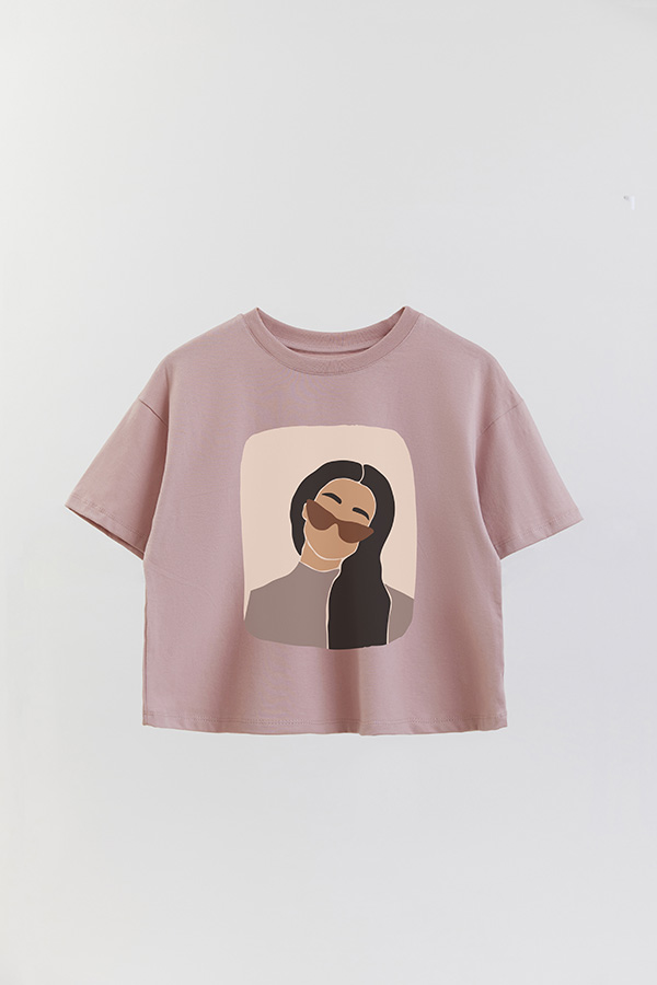 REMERA CROP ESTAMPADA ART 183