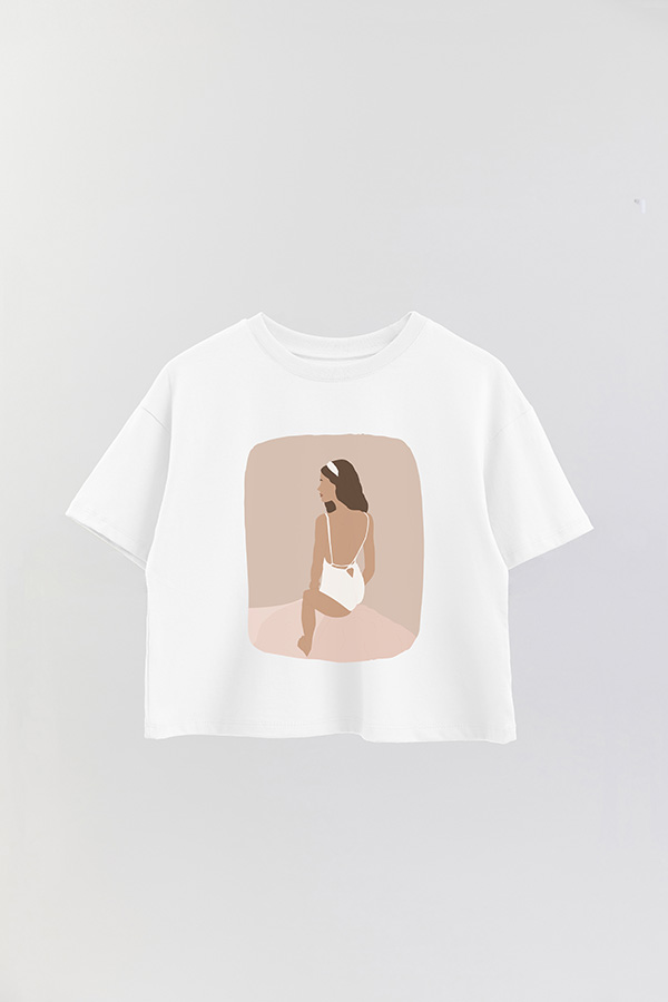 REMERA CROP ESTAMPADA ART 182