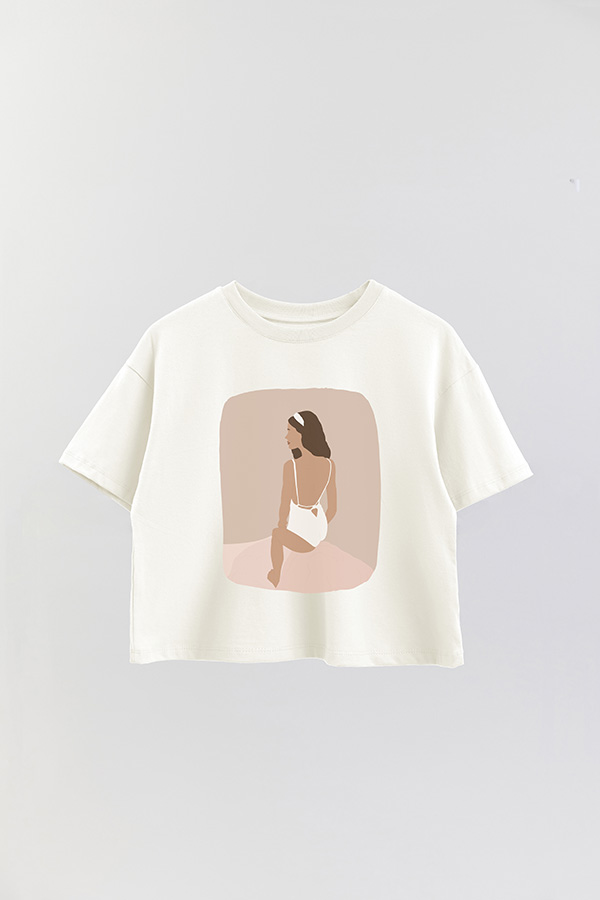 REMERA CROP ESTAMPADA ART 182