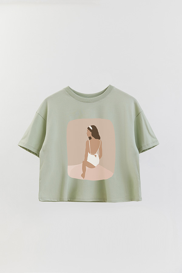 REMERA CROP ESTAMPADA ART 182