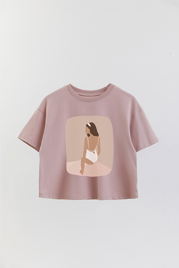 REMERA CROP ESTAMPADA ART 182