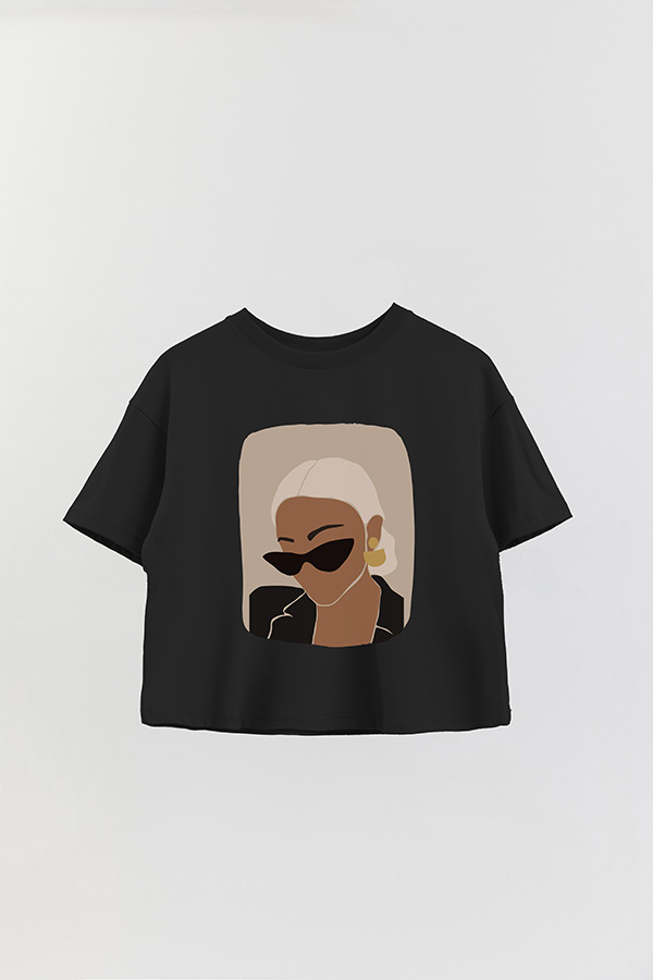 REMERA CROP ESTAMPADA ART 181