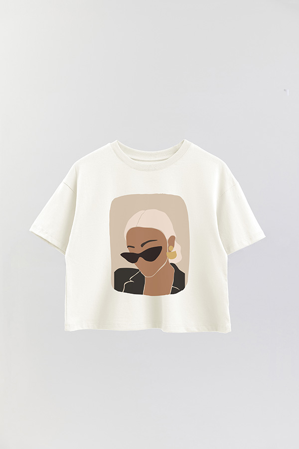 REMERA CROP ESTAMPADA ART 181