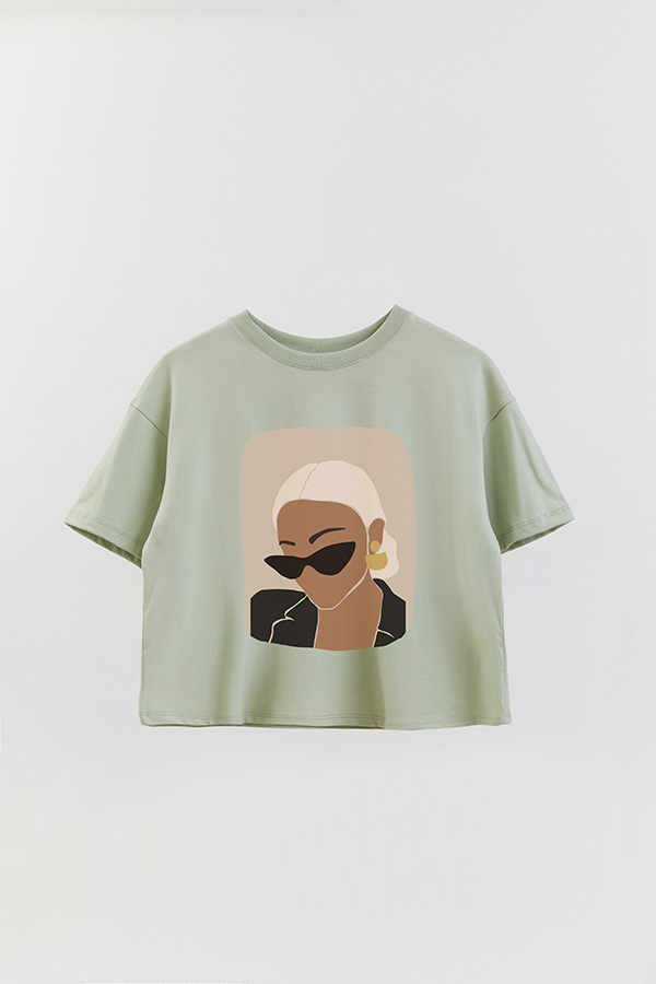 REMERA CROP ESTAMPADA ART 181