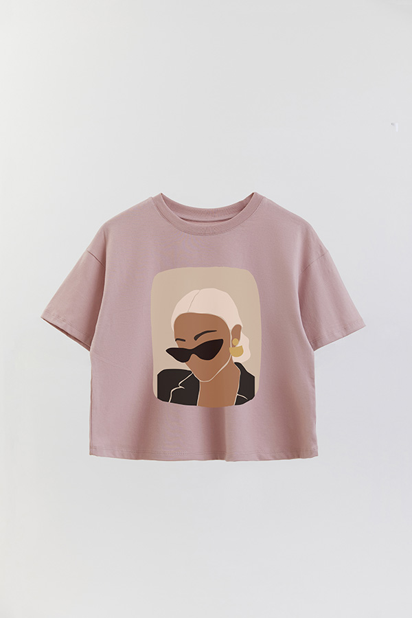 REMERA CROP ESTAMPADA ART 181