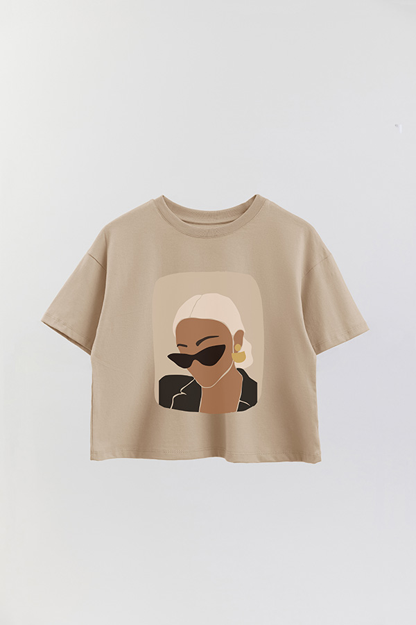 REMERA CROP ESTAMPADA ART 181