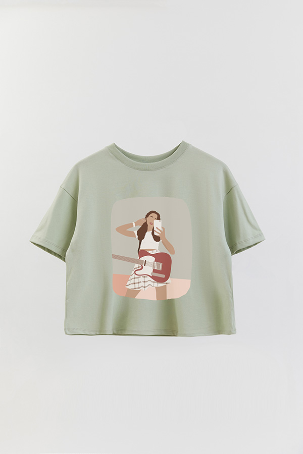 REMERA CROP ESTAMPADA ART 180