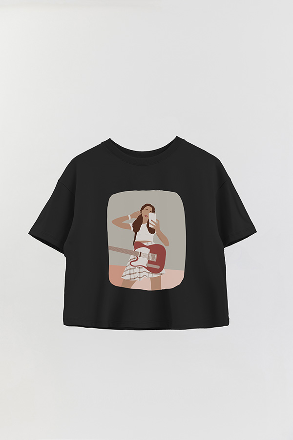 REMERA CROP ESTAMPADA ART 180