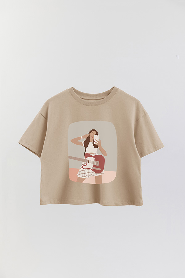 REMERA CROP ESTAMPADA ART 180