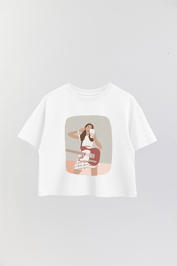 REMERA CROP ESTAMPADA ART 180