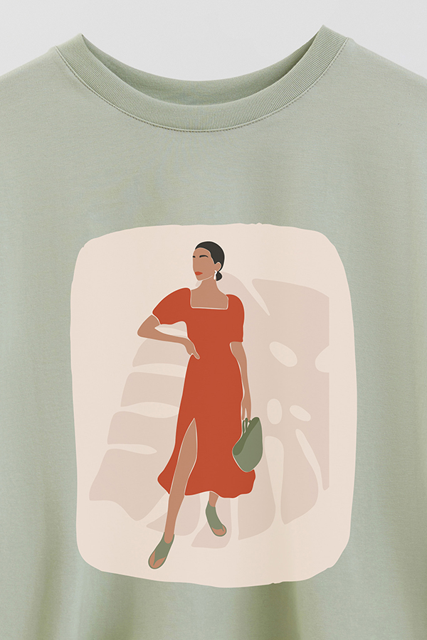 REMERA CROP ESTAMPADA ART 179