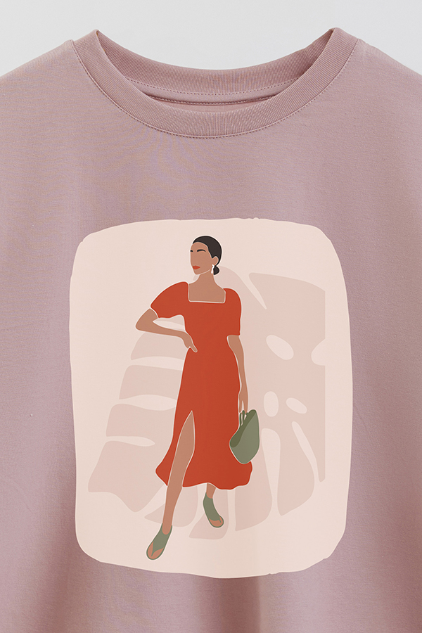 REMERA CROP ESTAMPADA ART 179