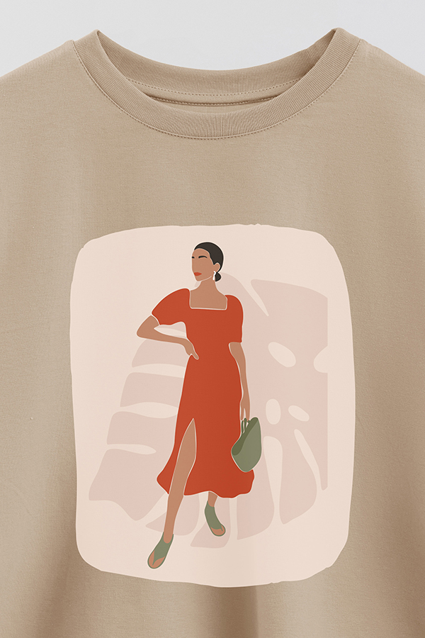 REMERA CROP ESTAMPADA ART 179