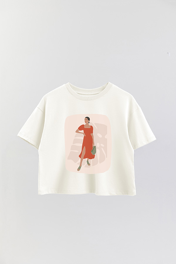 REMERA CROP ESTAMPADA ART 179