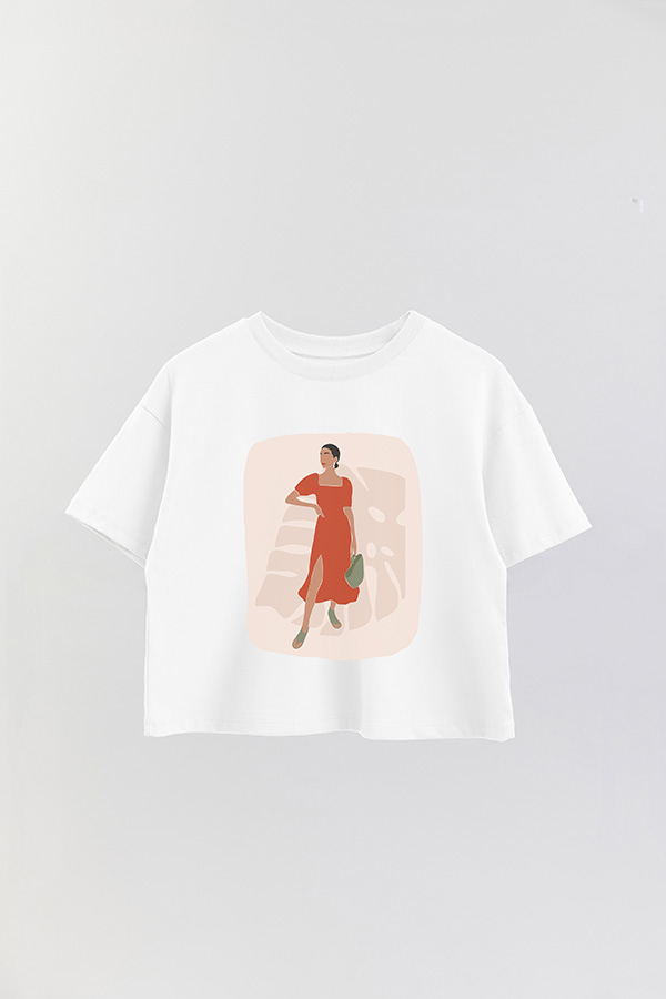 REMERA CROP ESTAMPADA ART 179