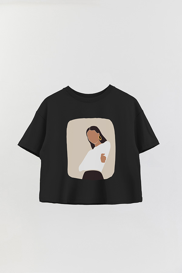 REMERA CROP ESTAMPADA ART 178