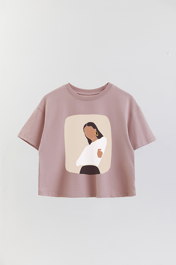 REMERA CROP ESTAMPADA ART 178